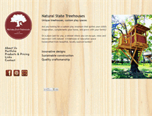 Tablet Screenshot of naturalstatetreehouses.com